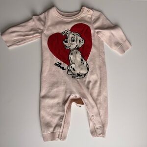 Baby GAP x Disney Baby Pink Dalmatian Love Footie | 3-6M